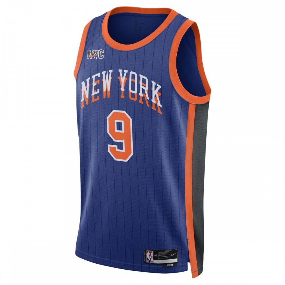 RJ Barrett New York Knicks Unisex 2023/24 Swingman Jersey - Blue - City Edition-Pro Kit Vault | Brand New 26/27 Sports Jerseys